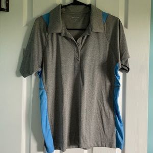 Women’s Grey and Blue Sport-Tek Polo, Size M